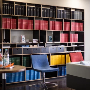 Reading area and medical library