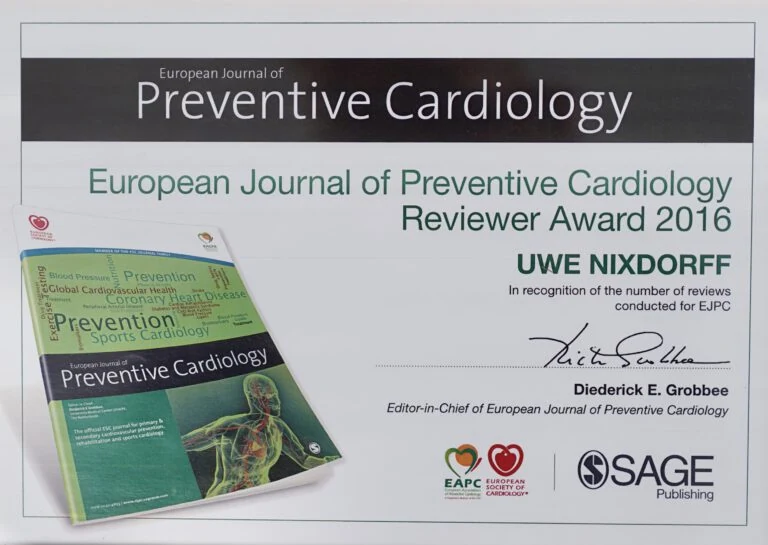 European Journal of Preventive Cardiology · Reviewer Award 2016
